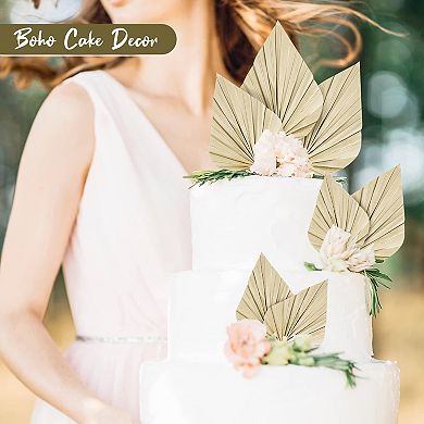 10 Pcs Boho Dried Palm Spears Leaves, Real Palm Fans with Stem, Boho Home Decor