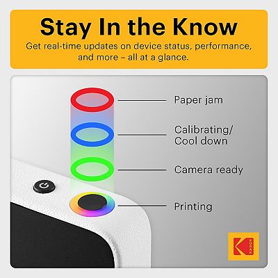 KODAK Printomatic+ Instant Camera Bundle with Blue Case & 20-Pack