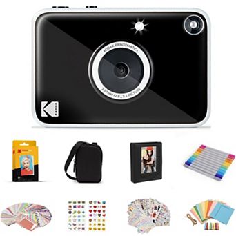 KODAK Printomatic+ Instant Camera Gift Bundle with Case, Zink Photo Paper, Photo Album & More