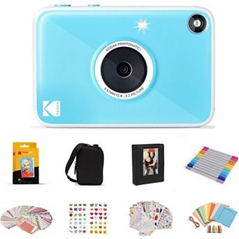 KODAK Printomatic+ Instant Camera Gift Bundle with Case, Zink Photo Paper, Photo Album & More