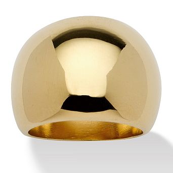 PalmBeach Jewelry Dome 18k Gold-Plated Ring