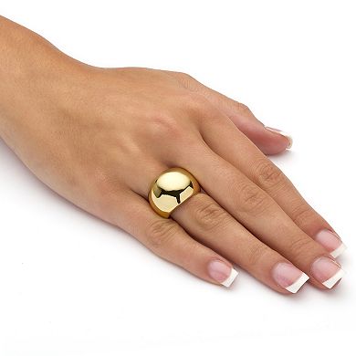 PalmBeach Jewelry Dome 18k Gold-Plated Ring