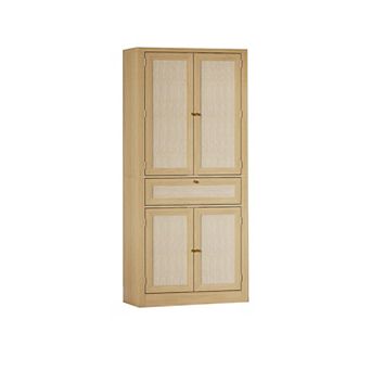 IDEALHOUSE 70" Rattan Pantry Cabinet