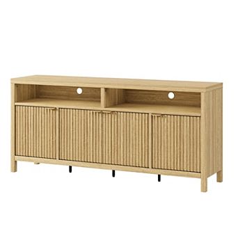 IDEALHOUSE 4-Door Fluted Sideboard Cabinet