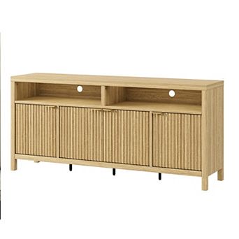IDEALHOUSE 4-Door Fluted Sideboard Cabinet