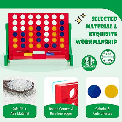 Jumbo 4-to-Score Connect Game Set with Carrying Bag and 42 Coins