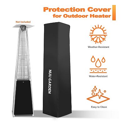Patio Heater Cover, High-Density PE Fabric, Water, UV-Resistant