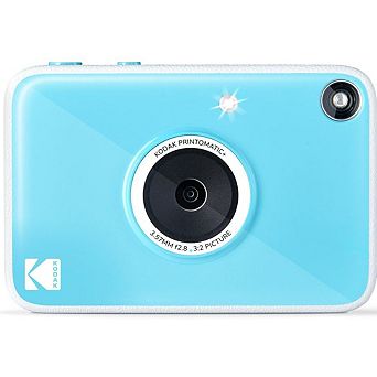 KODAK Printomatic+ Instant Print Camera 10MP, RGB LED Indicator, Full Color 2x3" Zink Photo Prints