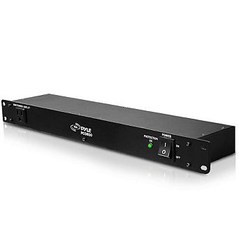 Pyle PCO850 15 Amp Rack-Mountable PDU Power Strip Surge Protector with 9 Outlets