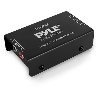 Pyle Mini Phono Turntable Preamp - Low Noise Stereo Preamplifier with RCA Input/Output