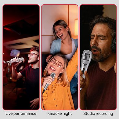 Pyle Dynamic Handheld Microphone with 6.5' XLR Cable (PDMIK1) - Rugged & High Output