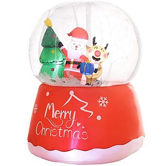 Christmas Decoration with LED Lights Inflatable Christmas Crystal Ball for Indoor Outdoor Party