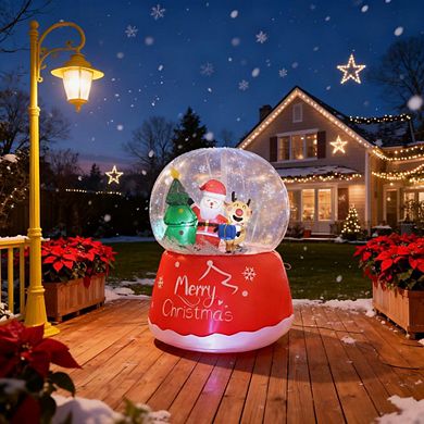 Christmas Decoration with LED Lights Inflatable Christmas Crystal Ball for Indoor Outdoor Party