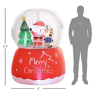 Christmas Decoration with LED Lights Inflatable Christmas Crystal Ball for Indoor Outdoor Party