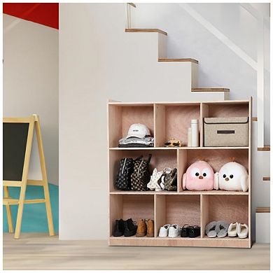 8-Compartment Storage Cubby, Mobile Cabinet for Classrooms