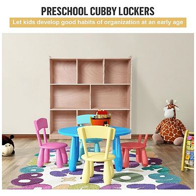 8-Compartment Storage Cubby, Mobile Cabinet for Classrooms