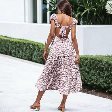 Women's Tie Back Ruffle Strap Dress for Everyday Looks