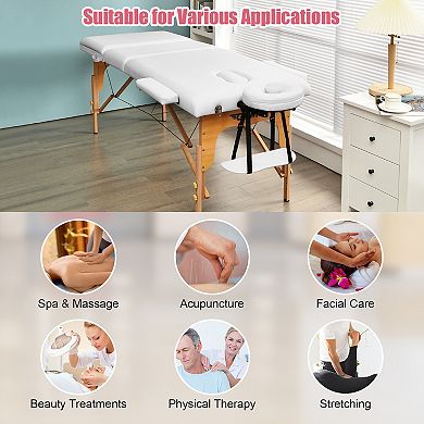 3 Fold Portable Adjustable Massage Table with Carry Case