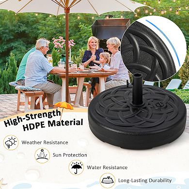 22 Inch Fillable Heavy-Duty Round Patio Umbrella Base Stand
