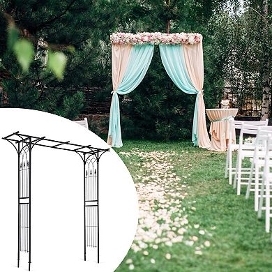 81 x 20 Inch Metal Garden Arch for Various Climbing Plant