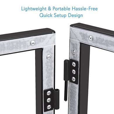 Pyle DJ Booth Façade Screen Cover Scrim Panel (PDJFAC10) - White Lycra Spandex