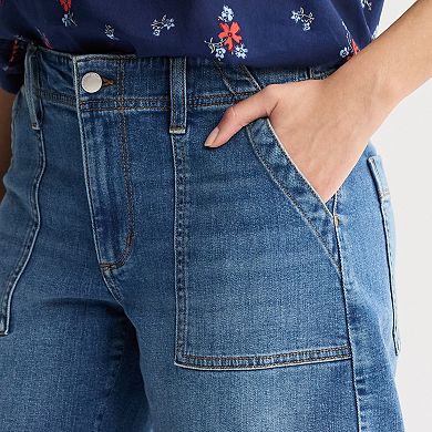 Women's Sonoma Goods For Life® Mid Rise Utility Midi Shorts