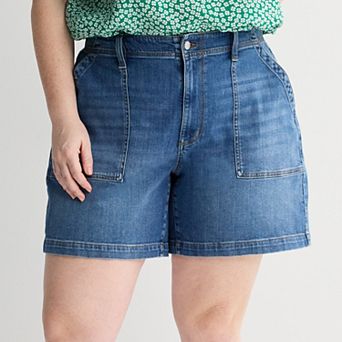 Plus Size Sonoma Goods For Life® Mid Rise Utility Shorts