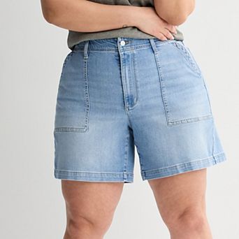 Plus Size Sonoma Goods For Life® Mid Rise Utility Shorts