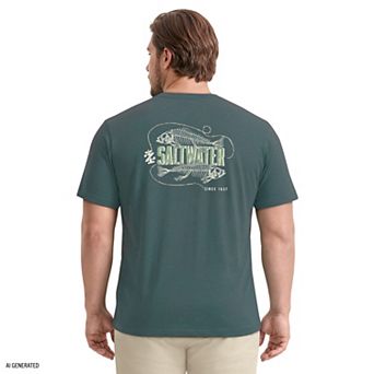 Big & Tall IZOD Saltwater Short Sleeve Graphic Tee