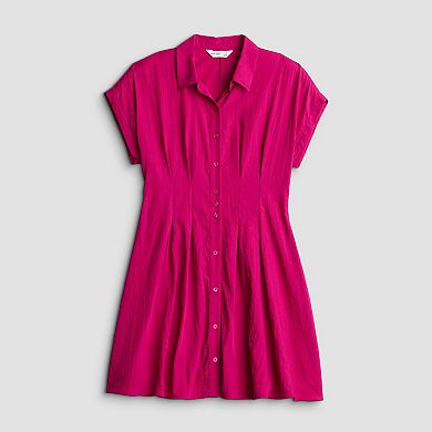Women's Nine West Cinched Waist Mini Shirt Dress