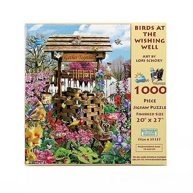 Birds at the Wishing Well 1000 piece Jigsaw Puzzle