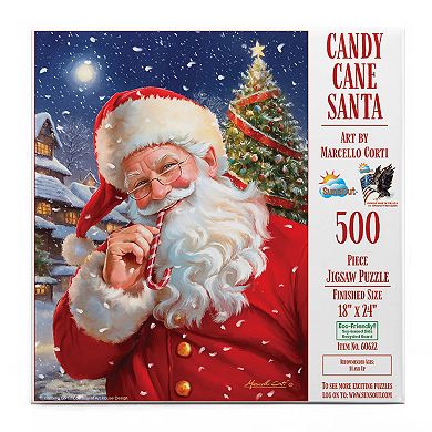 Candy Cane Santa Christmas 500 piece Jigsaw Puzzle