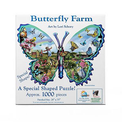 Butterfly Farm 1000 piece Special Shape Jigsaw Puzzle