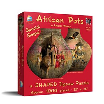 African Pots 1000 pc Special Shape Jigsaw Puzzle