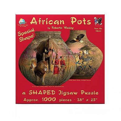 African Pots 1000 piece Special Shape Jigsaw Puzzle