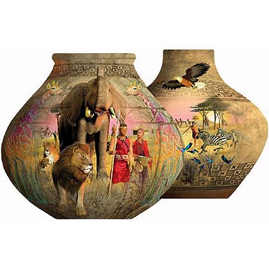 African Pots 1000 piece Special Shape Jigsaw Puzzle