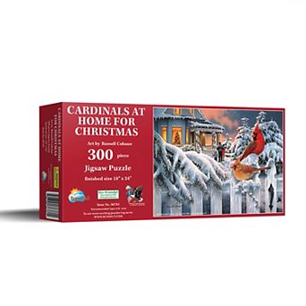 Cardinals at home for Christmas 300 pc Jigsaw Puzzle