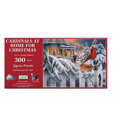 Cardinals at home for Christmas 300 piece Jigsaw Puzzle