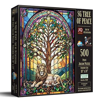Tree of Peace Stained Glass 500 pc Jigsaw Puzzle for Adults