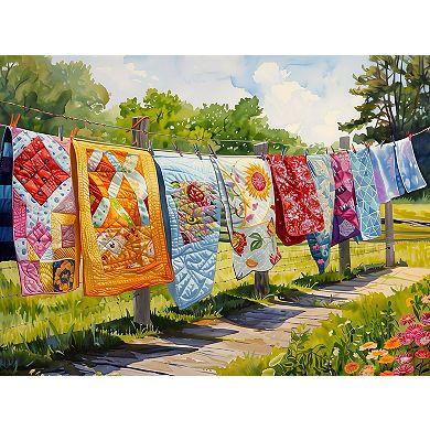 Quilts on the Line 1000 piece Jigsaw Puzzle