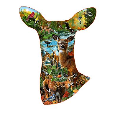 Deer Domain 800 piece Shaped Jigsaw Puzzle