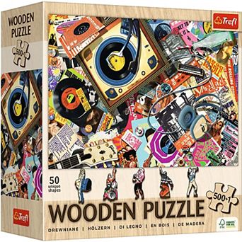 Trefl Wood In the World of Music 500 +1 Wooden Puzzle