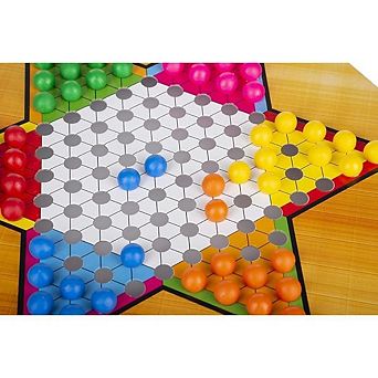 Chinese Checkers: Classic multicolor strategy game for 6 players, fun for all ages.