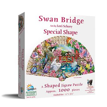 Swan Bridge 1000 pc Special Shape Jigsaw Puzzle