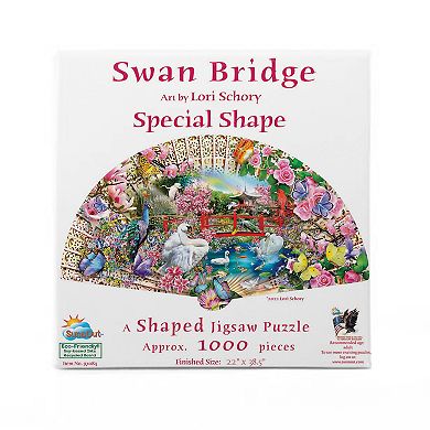 Swan Bridge 1000 piece Special Shape Jigsaw Puzzle