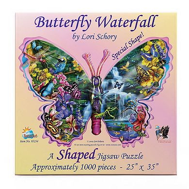 Butterfly Waterfall 1000 piece Special Shape Jigsaw Puzzle