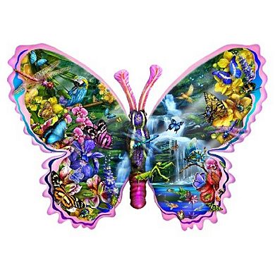 Butterfly Waterfall 1000 piece Special Shape Jigsaw Puzzle