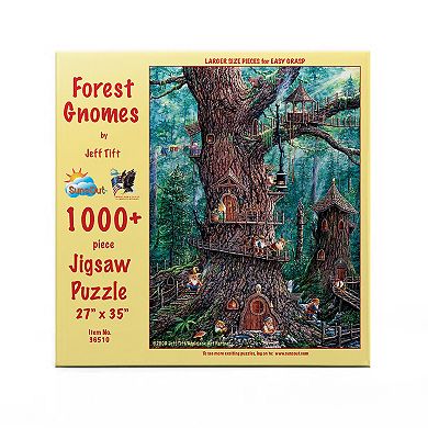 Forest Gnomes 1000 piece Large Pieces Jigsaw Puzzle