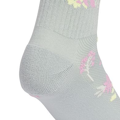 Girls adidas Cushioned Graphic 6-Pack Quarter Socks
