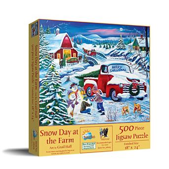 Snow Day at the Farm 500 pc Jigsaw Puzzle